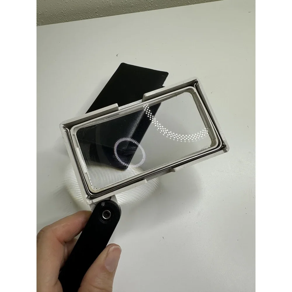 Vtg Eschenbach Germany Magnifying Glass 2.75 Black Leather Case Folding handle